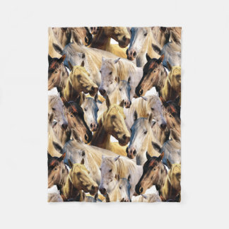 Couverture Polaire Motif de chevaux