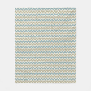 Couverture Polaire Motif de Chevron sur la texture de toile