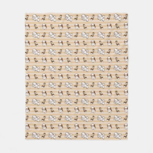 Couverture Polaire motif de chien shih tzu 