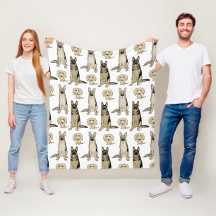 Couverture Polaire Motif de chiens