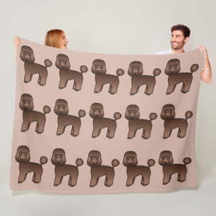 Couverture Polaire Motif de chiens de dessin animé Caniche jouet marr
