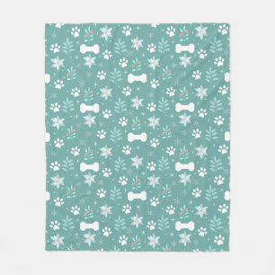 Couverture Polaire Motif de chiens et d'os de vacances