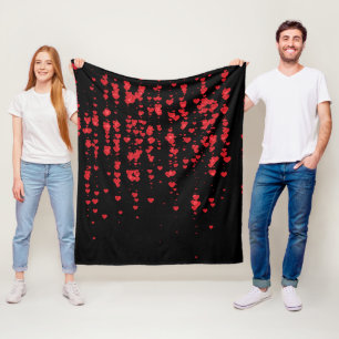Couverture Polaire Motif de coeur 24