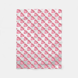 Couverture Polaire Motif de coeur d'amour