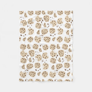 Couverture Polaire Motif de cookies à puces de chocolat