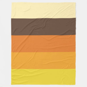 Couverture Polaire Motif de couleur rayé Rétro 70s
