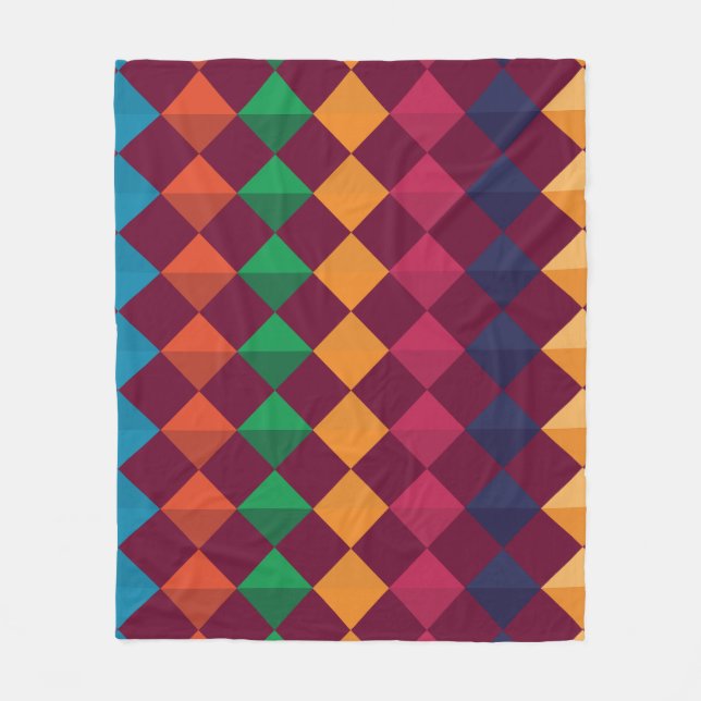 Couverture Polaire Motif de couleurs géométriques (Devant)