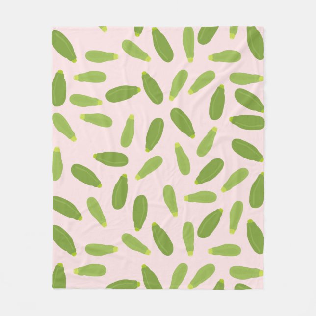 Couverture Polaire Motif de courgette d'été Zucchini Courgette (Devant)