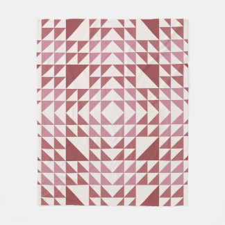 Couverture Polaire Motif de courtepointe géométrique rose poudré