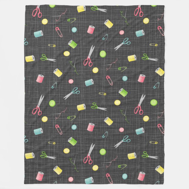 Couverture Polaire Motif de couture (Devant)