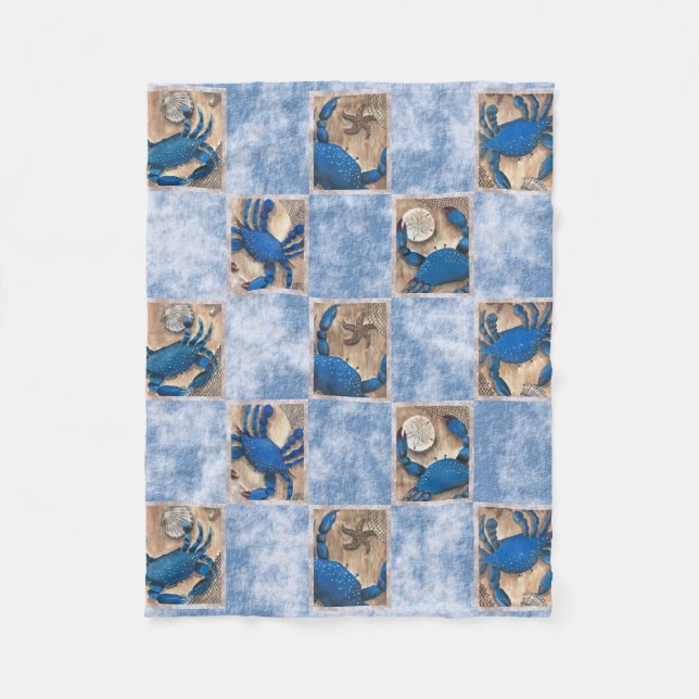 Couverture polaire Motif de crabe bleu (Devant)