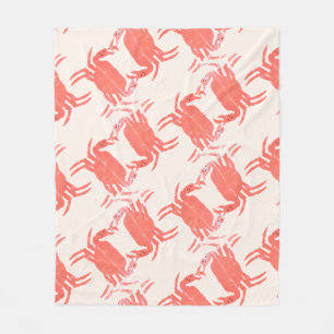 Couverture Polaire Motif de créature marine plage océan crabe