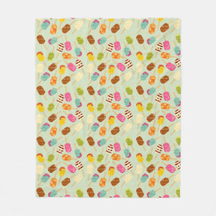 Couverture Polaire Motif de crème glacée