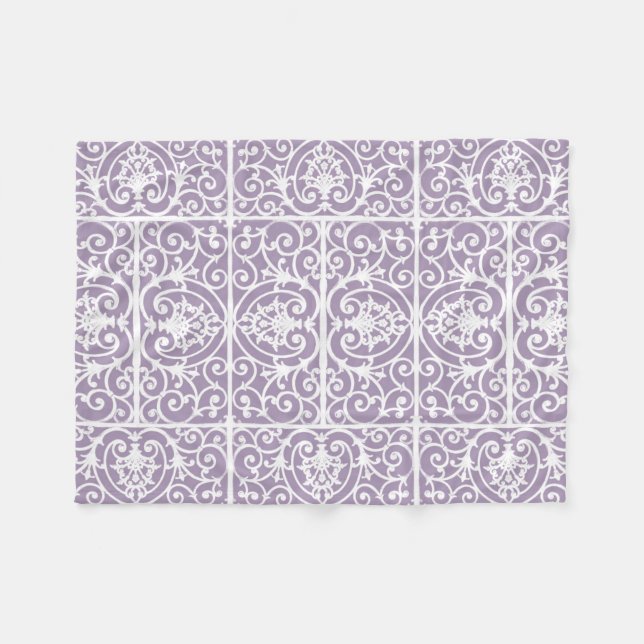 Couverture Polaire Motif de défilement Lavender (Devant (Horizontal))