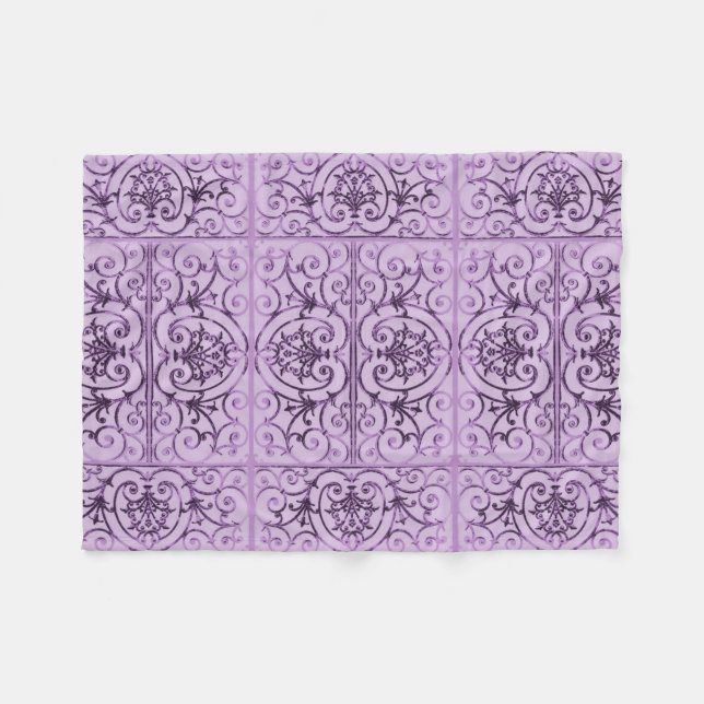 Couverture Polaire Motif de défilement Lilac (Devant (Horizontal))