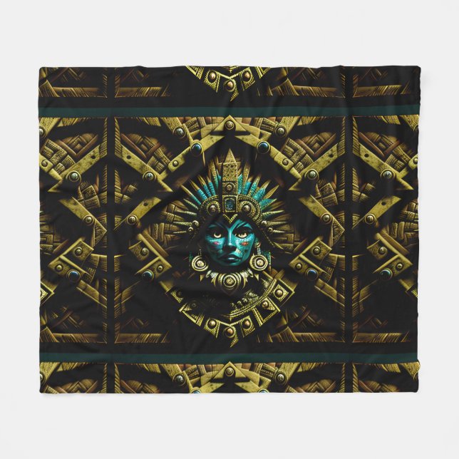Couverture Polaire Motif de design Aztec deux (Devant (Horizontal))