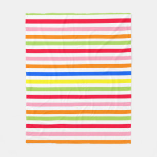 Couverture Polaire Motif de design de rayures vibrantes et colorées