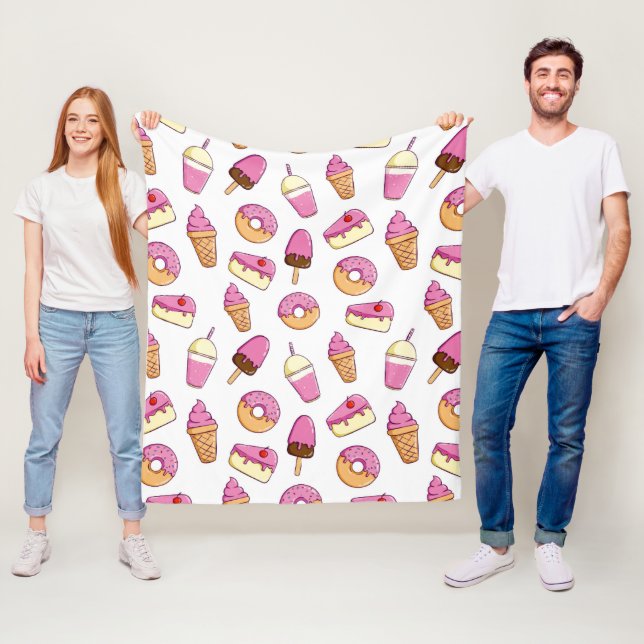 Couverture Polaire Motif de dessert pour dent sucrée (En situation)