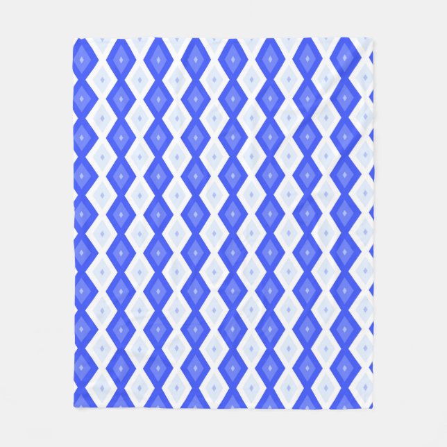 Couverture Polaire Motif de diamant bleu royal (Devant)