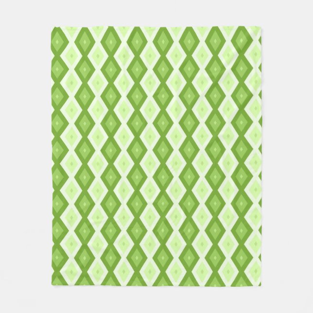 Couverture Polaire Motif de diamant vert Chartreuse (Devant)