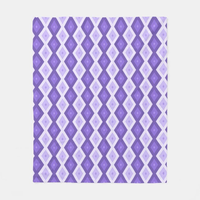 Couverture Polaire Motif de diamant violet (Devant)