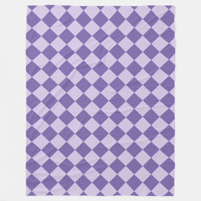 Couverture Polaire Motif de diamants de Checker Violet (Devant)