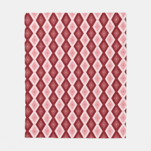 Couverture Polaire Motif de diamants rouges