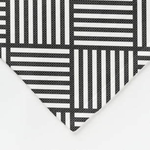 Couverture Polaire Motif DE DIAMONDE NOIR ET BLANC D'ORIGINE