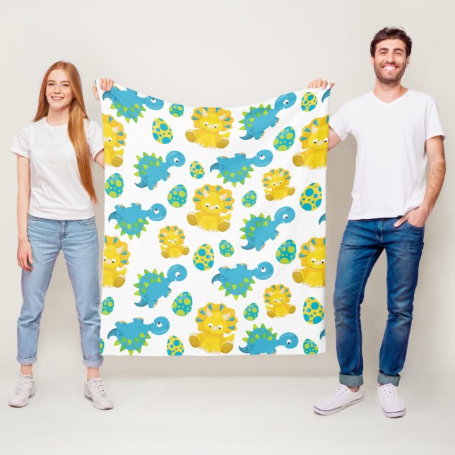 Couverture Polaire Motif De Dinosaures, Dinosaures Mignons, Baby Dino (En situation)