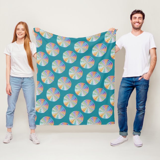 Couverture Polaire Motif de disque (En situation)