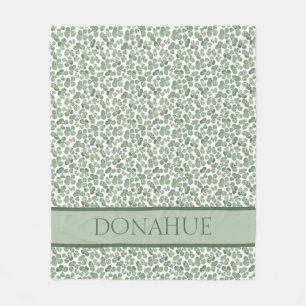 Couverture Polaire Motif de fermeture Shamrock aquarelle