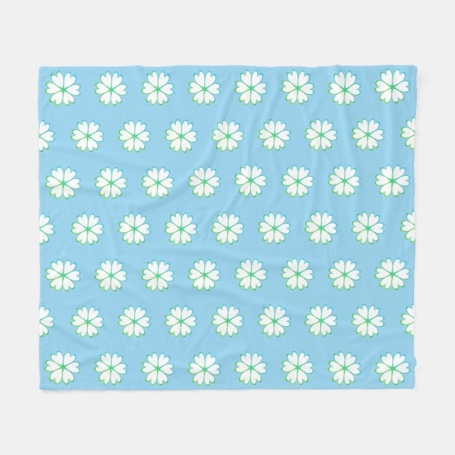 Couverture Polaire Motif de fleur de cœur élégant (Devant (Horizontal))