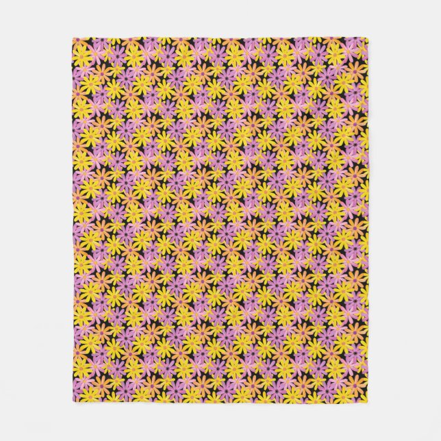 Couverture Polaire Motif de fleurs de Gerbera, arrière - plan (Devant)