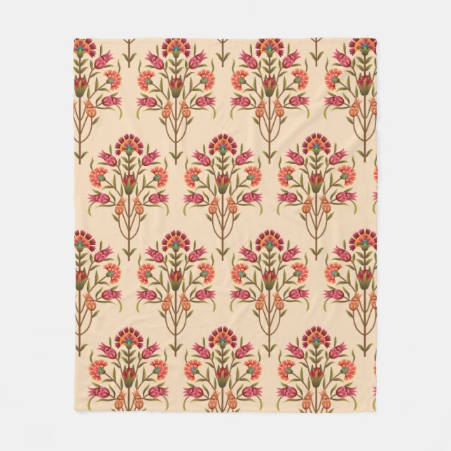 Couverture Polaire motif de fleurs mughless transparent (Devant)