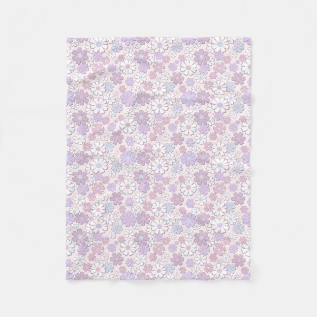 Couverture Polaire Motif de fleurs Y2K (Devant)