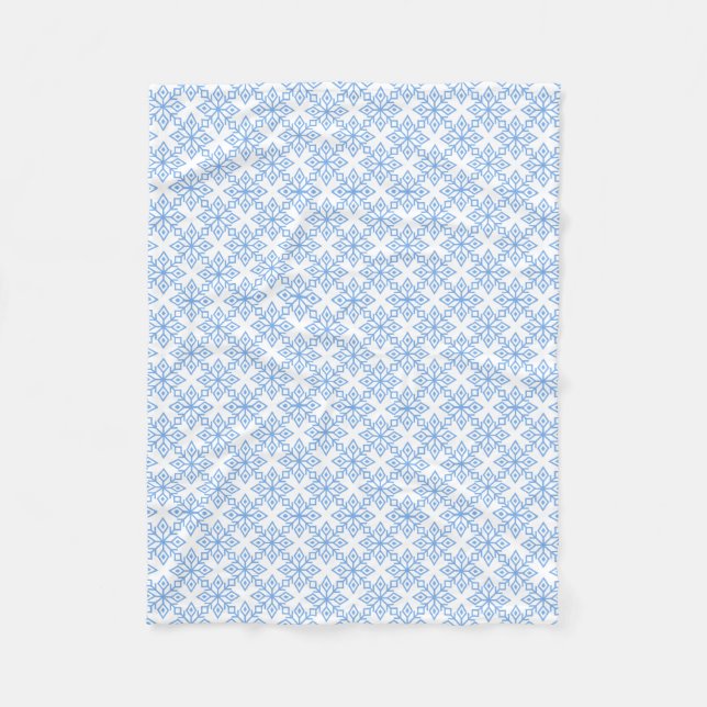 Couverture polaire Motif de flocon bleu clair (Devant)