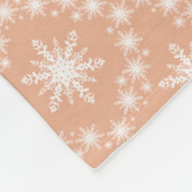 Couverture Polaire Motif de flocons de neige doux (Coin)