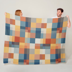 Couverture Polaire Motif de formes géométriques aléatoires colorées