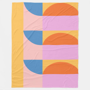 Couverture Polaire Motif de formes géométriques colorées modernes