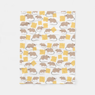 Couverture Polaire Motif de fromage mignon rongeur de la souris