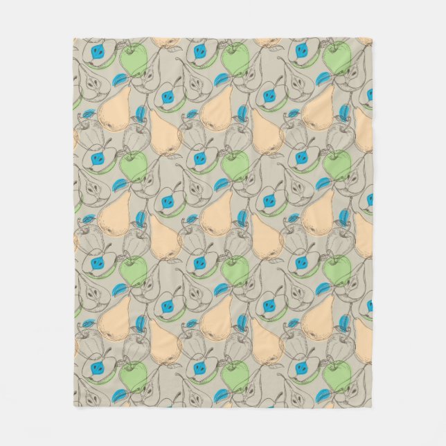 Couverture Polaire Motif de fruits (Devant)