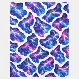 Couverture Polaire Motif de galaxie de tempête d'éclairs
