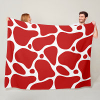 Motif de girafe abstraite rouge et blanche