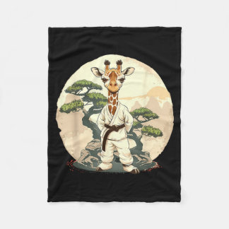 Couverture Polaire Motif de girafe karaté Taekwondo Jiu-Jitsu Mma