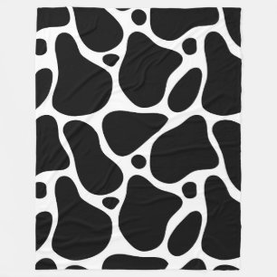 Couverture Polaire Motif de girafe noir et blanc