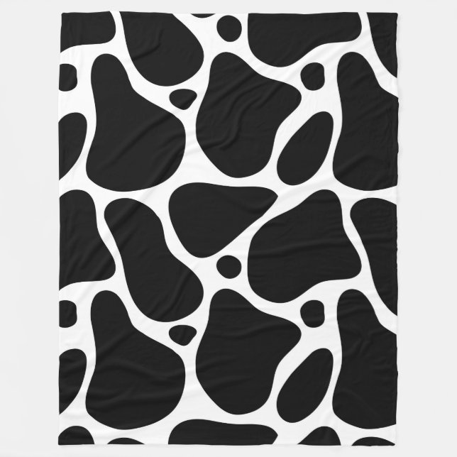 Couverture Polaire Motif de girafe noir et blanc (Devant)