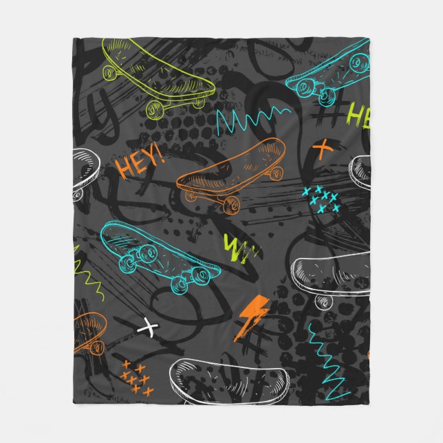 Couverture Polaire motif de grunge sans soudure Abstrait. Mode de sty (Devant)