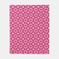 Motif de guingan de rose de visage de chat mignon