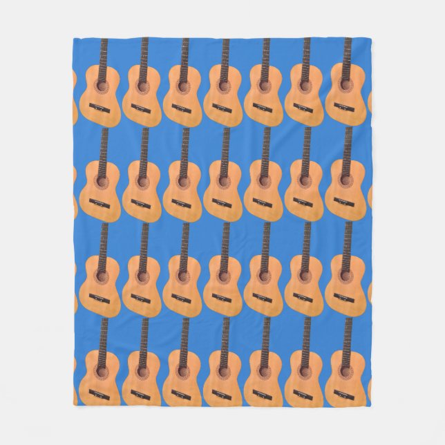 Couverture Polaire Motif de guitare acoustique (Devant)