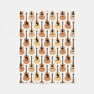 Couverture Polaire Motif de guitares acoustiques